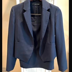 Navy skirt suit with pockets